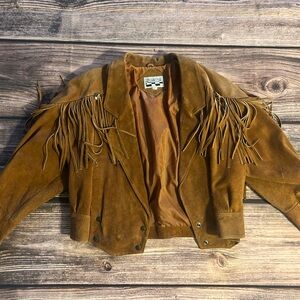 Brown Fringe Jean Jacket